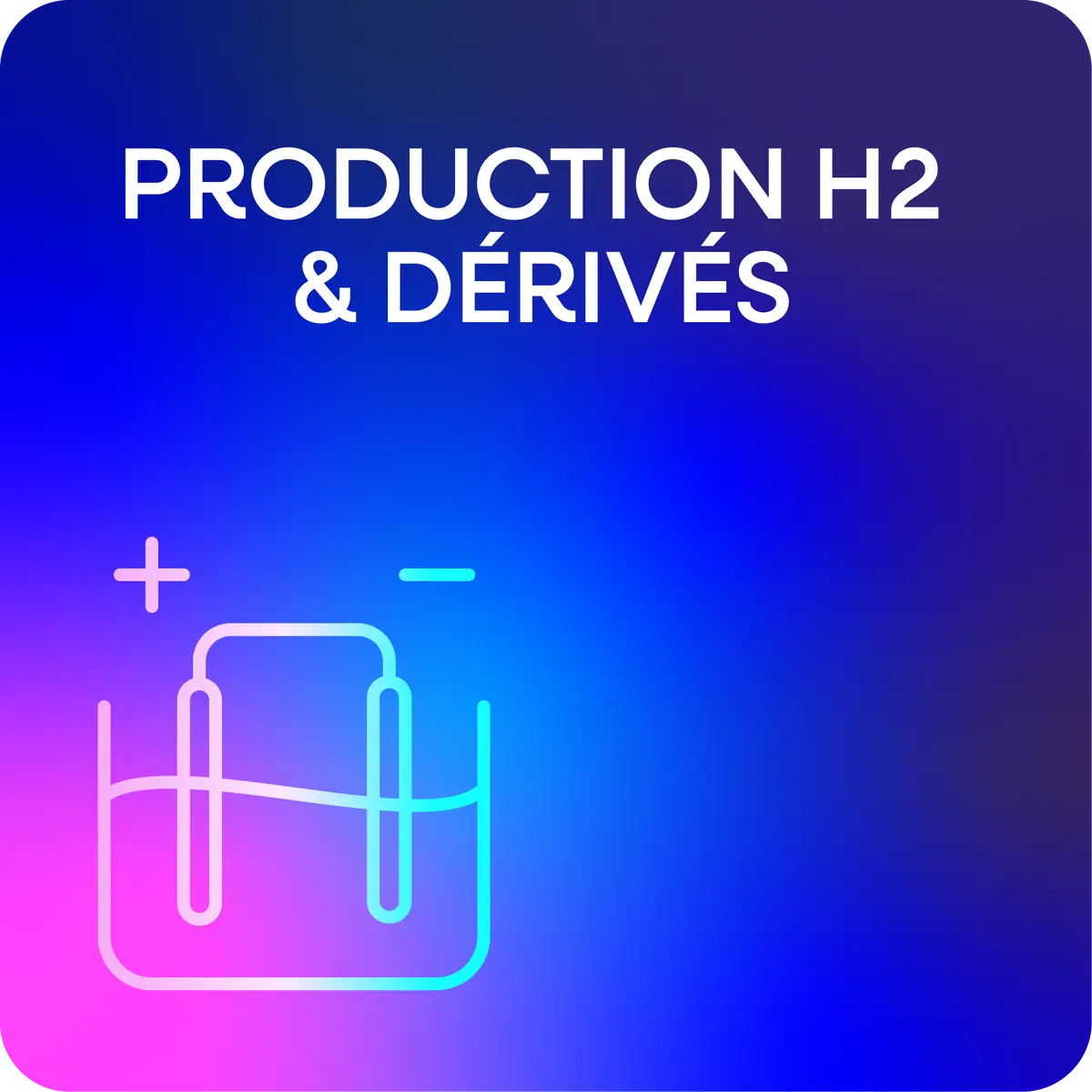 Production H2 et dérivés Production H2 et dérivés